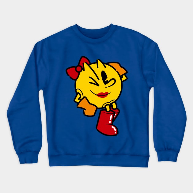 Ms. Pacman (Retro) Crewneck Sweatshirt by vivapuffs